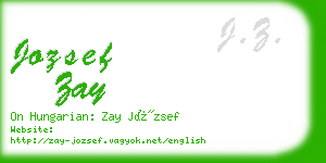 jozsef zay business card